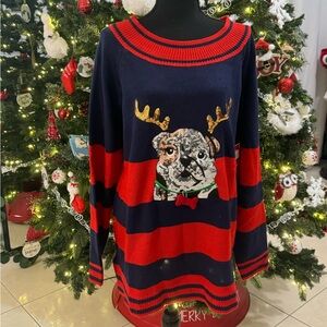 Holiday time Christmas ugly sweater